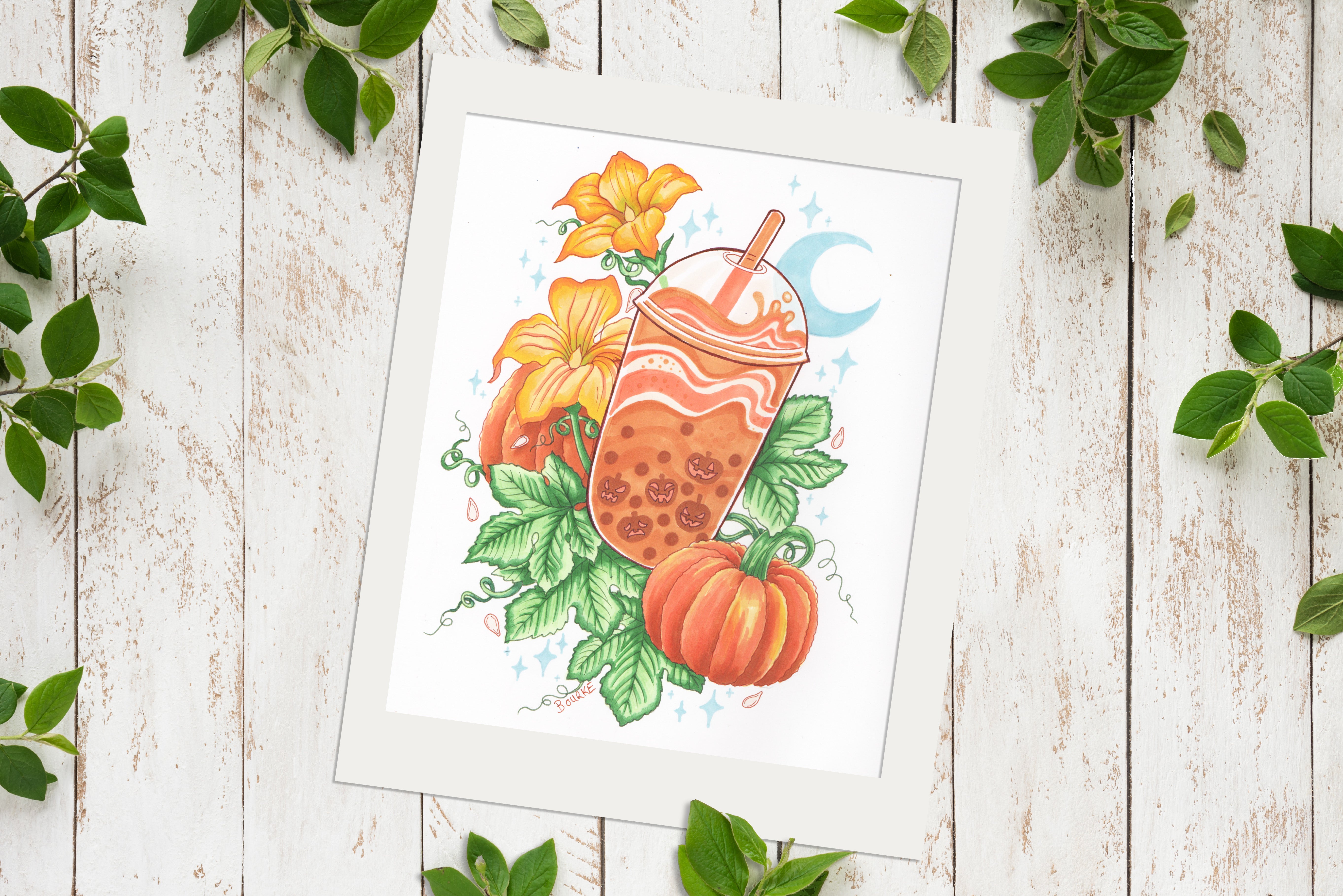 Autumn composition with pumpkin. Still life with plants in vase with home  decor. Hand drawn vector illustration. 11440979 Vector Art at Vecteezy